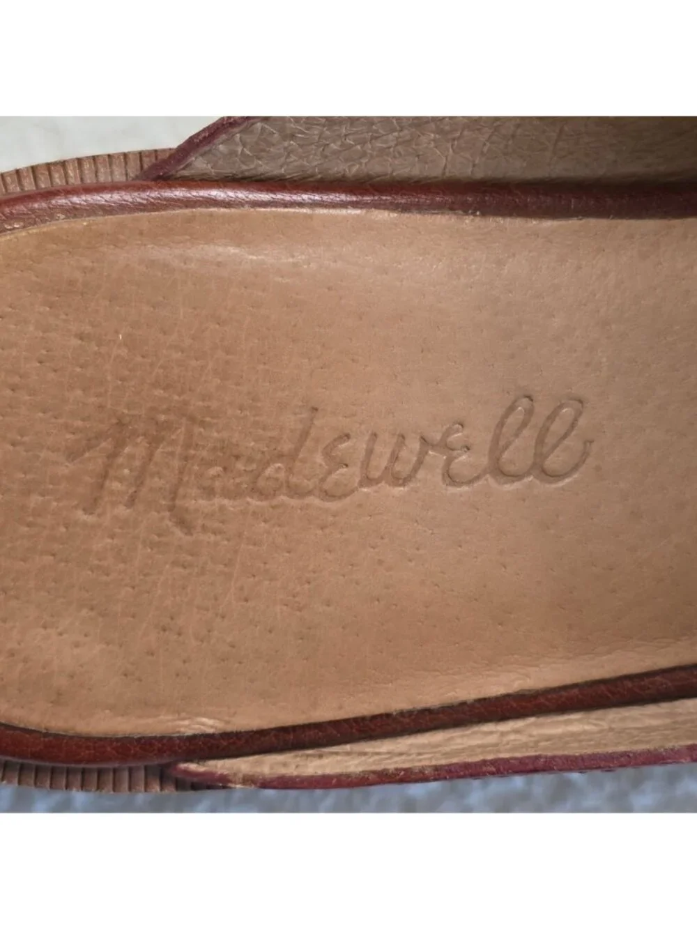 Madewell Frances Size 7.5 Slip-On Brown Leather Mule Loafer Flats Pointed Toe - Picture 2 of 8